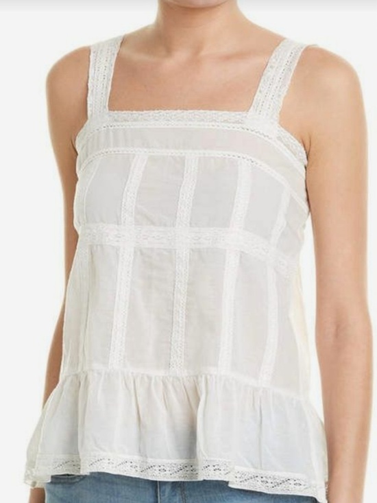 Zadig & Voltaire Other - Zadig & Voltaire White Lace-Trim Cotton Chemise Top